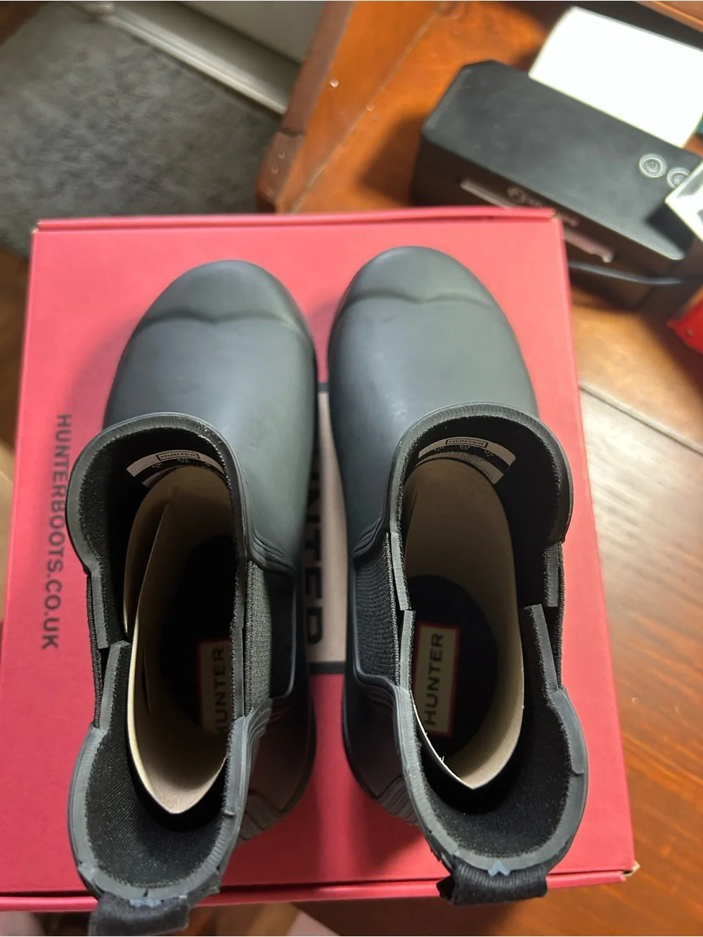 Hunter Women's Black Chelsea Rain Boots